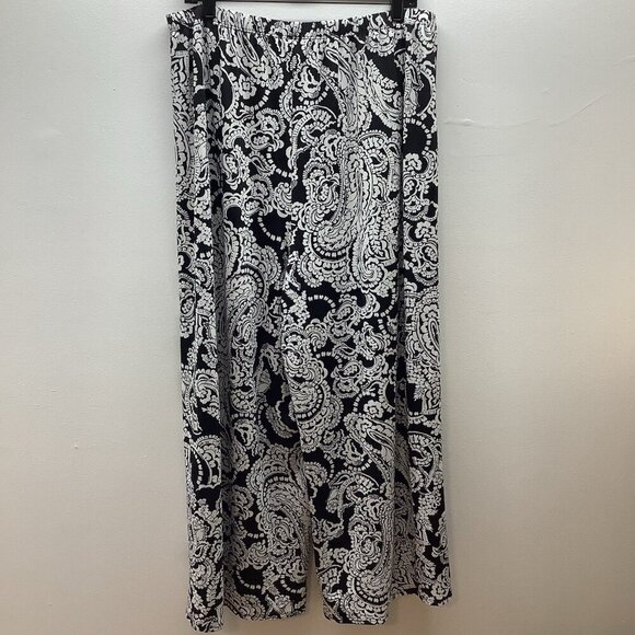 CeCe Size 1X Black & White Palazzo Pants. New With Tags - Picture 5 of 6